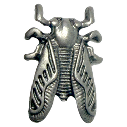 Running Low, Bee Button, Silver Metal 3/4" Shank Back  #SWC-54