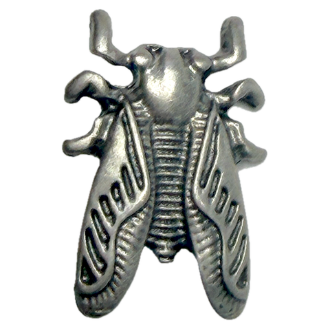Running Low, Bee Button, Silver Metal 3/4" Shank Back  #SWC-54