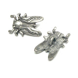 Running Low, Bee Button, Silver Metal 3/4" Shank Back  #SWC-54