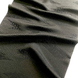 Black on Black Origami Jacquard Drapey Vintage Kimono Silk from Japan By the Yard # 537