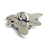 Bee Button, 13/16" Silver Metal Shank Back  #SWC-169