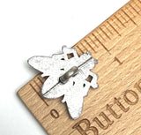 Bee Button, 13/16" Silver Metal Shank Back  #SWC-169