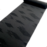 Black on Black Origami Jacquard Drapey Vintage Kimono Silk from Japan By the Yard # 537