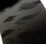 Black on Black Origami Jacquard Drapey Vintage Kimono Silk from Japan By the Yard # 537