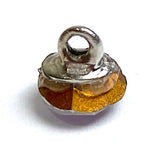 Swarovski Button, Teal/Amethyst Tiny True Crystal 1/4" / 6mm, Vitrail,  #SC1390