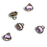 Swarovski Button, Teal/Amethyst Tiny True Crystal 1/4" / 6mm, Vitrail,  #SC1390