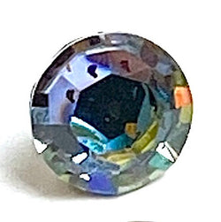 Swarovski Button, Teal/Amethyst Tiny True Crystal 1/4" / 6mm, Vitrail,  #SC1390
