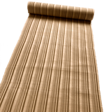 Brown Rice Yarn Dyed Woven Stripe Tsumugi, Vintage Kimono Silk from Japan By the Yard # 538