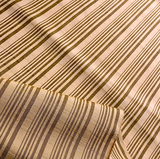 Brown Rice Yarn Dyed Woven Stripe Tsumugi, Vintage Kimono Silk from Japan By the Yard # 538