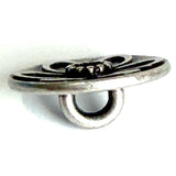 Silver Dahlia Flower 5/8" Metal Button, 15mm / Shank Back Pack of TWO #SWC-172-2