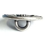 Silver Dahlia Flower 5/8" Metal Button, 15mm / Shank Back Pack of TWO #SWC-172-2