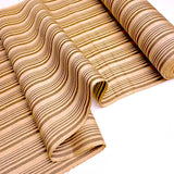 Brown Rice Yarn Dyed Woven Stripe Tsumugi, Vintage Kimono Silk from Japan By the Yard # 538