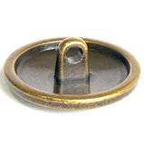 Brass/Black Mandala Button 15/16" Metal Button, 23mm / Shank Back Pack of TWO #SWC-173-2