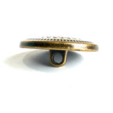 Brass/Black Mandala Button 15/16" Metal Button, 23mm / Shank Back Pack of TWO #SWC-173-2
