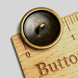 Brass/Black Mandala Button 15/16" Metal Button, 23mm / Shank Back Pack of TWO #SWC-173-2