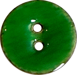 Bright Green Shiny Coconut 11/16" 2-hole Button  #SWC-175