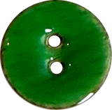 Christmas Green Shiny Coconut 11/16" 2-hole Button  #SWC-175