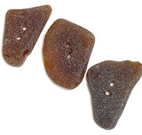 Set of Three Brown Sea Glass Buttons About 1"  # BCH-104