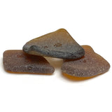 Set of Three Brown Sea Glass Buttons About 1"  # BCH-105