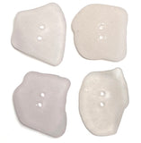 Four Light Pink-Purple Genuine Sea Glass Buttons 7/8" -1" # BCH-106