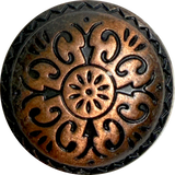 Copper / Black Southwest "Sunpath" Button 5/8" Shank Back  #SWC-3