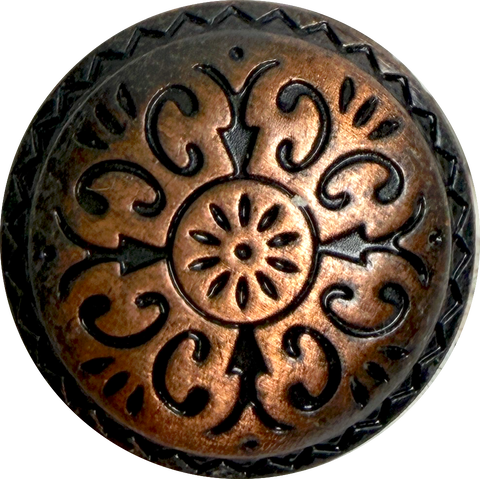 Copper / Black Southwest "Sunpath" Button 5/8" Shank Back  #SWC-3