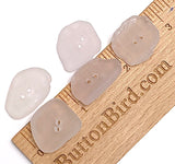 Five Light Pink-Purple Genuine Sea Glass Buttons, About 1" # BCH-107