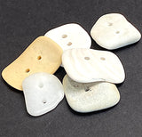 Six Natural Beach Buttons, Mix of Colors 3/4" - 1" # BCH-108