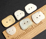Six Natural Beach Buttons, Mix of Colors 3/4" - 1" # BCH-108