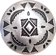 Running Low, Star Blanket Southwest Nickel Silver Shank-Back Button, 1", SW-48