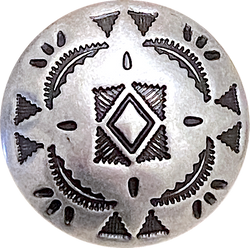 Star Blanket Southwest Nickel Silver Shank-Back Button, 1", SW-48