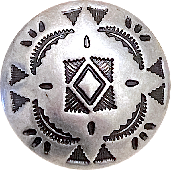 Running Low, Star Blanket Southwest Nickel Silver Shank-Back Button, 1", SW-48