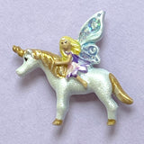 Unicorn Fairy 1" Artisan Metal Button