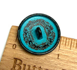 Running Low, Tree of Life, Turquoise Patina/Brown 1" Metal Button Shank Back #SWC-31