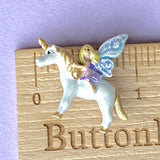 Unicorn Fairy 1" Artisan Metal Button