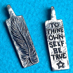 Feather, Pewter Pendant from Green Girl Studios 1-1/8" #G-409