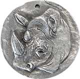 Rhino Pewter Pendant from Green Girl Studios 1-3/8" #G-510