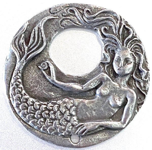 Mermaid Remembrance Pewter Pendant from Green Girl Studios 1-1/4" #G-430