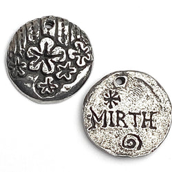 Mirth, Pewter Coin from Green Girl Studios 13/16" #G-428