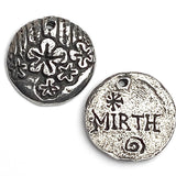 Mirth, Pewter Coin from Green Girl Studios 13/16" #G-428