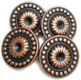 Sale, Copper/Black Chama Flower with 23 'Beads' 7/8"  #SWC-39