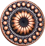 Sale, Copper/Black Chama Flower with 23 'Beads' 7/8"  #SWC-39