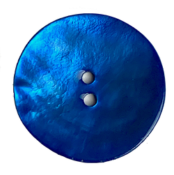 Royal Blue Shiny Agoya 2-Hole Button 1"  Per Button #1231