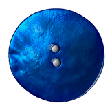 Royal Blue Shiny Agoya 2-Hole Button 1"  Per Button #1231