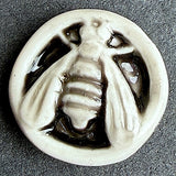Bee, Small Art Stone Button by Susan Clarke 1/2" #SC-1044