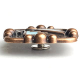 1-1/2" Thunderbird, Light Blue Enamel with Copper Square Screw Back Concho 1.5"  #SWH-148