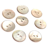Beige Velvet Pastel Rainbow Agoya Shell 9/16" 2-hole Button, Pack of 8 for $7.20 Moonrise  #SK-1215