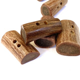 SALE Genuine Antler Toggle 1" Natural Browns, Barrel Shape   #SW-203