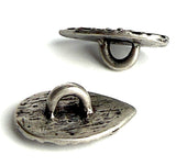 SALE, Flower Drop or Leaf Shape Swirly Metal Button 11/16"" Shank Back  #SWC-62
