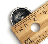 "Antique Iron" Solid Gray Shank Back Metal Button 13/16" / 20mm  #SWC-161